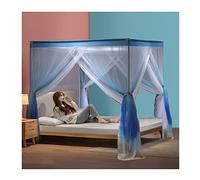 Moustiquaire à baldaquin pour lit d'été, Rideau décoratif à dégradé de Couleurs pour Chambre Double, Queen, King Size, avec Support en métal (Couleur : 3#, Taille : 180 x 200 cm)