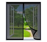 Moustiquaire à Fermeture Aimantée 100 x 100 cm Installation Facile Sans Percer Ultra Fine Fermeture Automatique Aimantée Maille pour Fenêtre Empêche Les Insectes, Noir