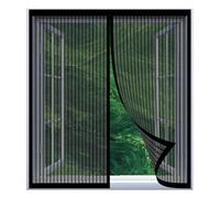 Moustiquaire à Fermeture Aimantée 40 x 125 cm Installation Facile Sans Percer Auto-Adhésif en Maille Anti Moustique Fenetre pour Fenêtre Empêche Les Insectes, Noir
