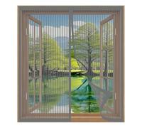 Moustiquaire à Fermeture Aimantée 40 x 55 cm Installation Facile Sans Percer Moustiquaire sur Mesure pour Fenêtre Empêche Les Insectes, Gris