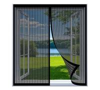 Moustiquaire à Fermeture Aimantée 59 x 127 cm Installation Facile Sans Percer Moustiquaire avec Aimants pour Fenêtre Empêche Les Insectes, Noir