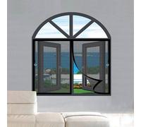 Moustiquaire à Fermeture Aimantée 90 x 115 cm Anti-Moustique avec Aimants Différentes Tailles DIY Moustiquaire Magnétique Réglable pour Entree Balcon, Porte Fenetre, Noir