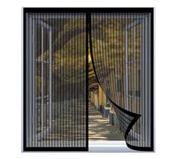 Moustiquaire à Fermeture Aimantée 90 x 95 cm Installation Facile Sans Percer Sans Perçage Fermeture Automatique pour Fenêtre Empêche Les Insectes, Noir