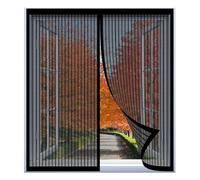 Moustiquaire à Fermeture Aimantée 90 x 95 cm Installation Facile Sans Percer Sans Poinçon Pou Aimantée Moustiquaire pour Fenêtre Empêche Les Insectes, Noir