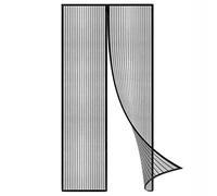 Moustiquaire à Fermeture Aimantée,Écran Magnétique Rideau De Porte Défense Contre Moustiques Ou Insectes Convient Portes Jusqu'àKit D'Installation Complet Punaises Et Bande Adhésive Inclus(Blanc Noir)