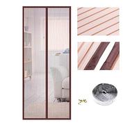 Moustiquaire à Fermeture Aimantée Format personnalisé Convient pour n'importe quelle porte montage adhésif facile Bande Adhésive et Auto-Agrippante Incluse 180x255