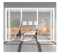 Moustiquaire à Fermeture Aimantée Porte 240x215cm Ultra Fine MagnéTique Rideau De Porte Moustiquaire Garde l'Air Frais à l’Intérieur et les Insectes à l'Extérieur,Blanc