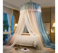 Moustiquaire à mailles fines Suspension élastique Protection de la tête Ciel de lit Baldaquin Princesse Moustiquaire Voyage pour lit double et lit simple, Style 4, Convient pour lit de 1.8 m