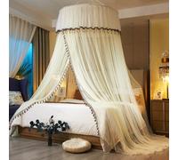 Moustiquaire à mailles fines Suspension élastique Protection de la tête Ciel de lit Baldaquin Princesse Moustiquaire Voyage pour lit double et lit simple, Style 8, Convient pour lit de 1 m