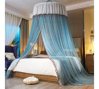 Moustiquaire à mailles fines Suspension élastique Protection de la tête Ciel de lit Baldaquin Princesse Moustiquaire Voyage pour lit double et lit simple, Style 9, Convient pour lit de 1.2 m