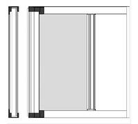 Moustiquaire à rouleau spécial enroulable réductible avec embrayage, fenêtre-porte, kit de montage (160 x 250 côté, blanc)