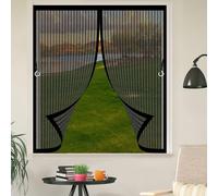 Moustiquaire Aimantée 50 x 80 cm Garde L'Air Frais à L’Intérieur Moustiquaire Porte Magnétique avec Bande Magique, Installation Facile pour Cuisine Salon Chambre, Noir