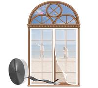 Moustiquaire Aimantée Fenêtre 120x105cm Magnétique Moustiquaire Fenêtre,Montage par Sans Perçage,Fermeture Automatique,pour Couloirs,Fenêtres,Patio,Blanc