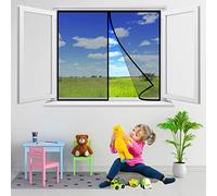 Moustiquaire AimantéE Fenêtre Fenetre, 160x100 cm Facile à Installer sans Percer Moustiquaire Fenetre Anti Insecte Mouche Moustique Fenêtres De Balcon Fenêtres Coulissantes, Noir P