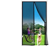 Moustiquaire aimantée Moustiquaire de porte magnétique en maille noire, auto-adhésive Invisible, anti-insectes volants, for cuisine, salon intérieur pour éloigner Insectes(Width 90cm,Height 230cm)