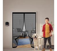 Moustiquaire Aimantée Porte 75 x 105 cm Anti-Moustiques, Fermeture Automatique, Sans Perçage, Maille Fine, Porte Anti-Mouches pour Portes, Différentes Tailles, Noir