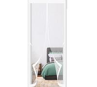 Moustiquaire Aimantée porte Fenêtre 300 x 220 cm Maille Ultra Fine Moustiquaire Sans Perçage Rideau de Porte pour pergola Balcon Patio Coulissantes, Blanc