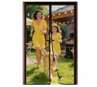 Moustiquaire aimantée pour porte fenêtre 90x180cm, fermeture automatique, sans perçage, pour balcon, cave et terrasse, Noir, anti-moustiques