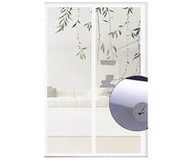 Moustiquaire aimantée Rideau anti-moustique magnétique blanc, moustiquaire auto-amorçante, filet de porte domestique auto-adhésif pour éloigner Insectes(Height230cm,Width130cm)