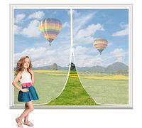 Moustiquaire Aimentee MagnéTique Pour Porte FenêTre Blanc 100x175cm Rideau Anti Mouche Porte Moustiquaire sur Mesure de Porte Rideau Anti Mouche pour Baie Vitree Fenetre Coulissante