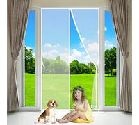 Moustiquaire ajustable aimantée pour baie vitrée ouvertures aimantée, 140x200cm, moustiquaire magnétique, moustiquaire automatique, protection anti moustique, Blanc, Personnalisable