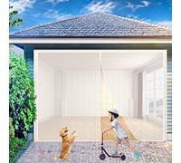 Moustiquaire ajustable aimantée pour baie vitrée ouvertures aimantée, 240x210 cm moustiquaire magnétique, moustiquaire automatique, protection anti moustique, Blanc P