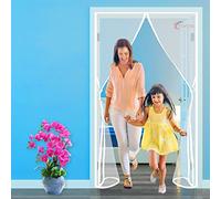 Moustiquaire ajustable aimantée pour portes fenêtres, 115x210cm moustiquaire magnétique, moustiquaire baie vitrée automatique, protection anti moustique, Blanc, 663 Tailles