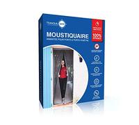 Moustiquaire ajustable aimantée TRANQUILISAFE® pour portes et portes fenêtres - moustiquaire magnétique - moustiquaire baie vitrée automatique - protection anti moustique (L 120/136 - H 207/215)