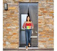 Moustiquaire ajustable - TRANQUILISAFE - L140/156 - H207/215 - Fixation auto agrippante - Gris - Fibre de verre