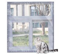 Moustiquaire anti-griffures et piqûres d'insectes pour chat - Protection en maille pour fenêtre - 60 x 100 cm - E