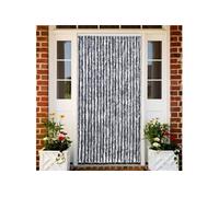 vidaXL Moustiquaire rideau de porte – Argenté 90x220 cm – Chenille – Imperméable