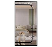 Moustiquaire autocollante et indéchirable pour porte de balcon, chambre à coucher, avec fermeture éclair, taille personnalisée