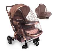 Moustiquaire Bébé - Marron, Filet Anti-Insectes pour Siège Auto (ex. Bebe Confort, Cybex), Bordure Elastique, Ouverture pour Transport