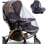 Moustiquaire Bébé - Noir, Moustiquaire pour Siège Auto (ex : Bebe Confort, Cybex), Bordure Elastique, Ouverture pour Transport