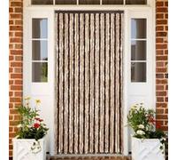 vidaXL Moustiquaire de porte Chenille Beige et marron clair 120x220 cm