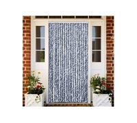 vidaXL Moustiquaire Bleu blanc et argenté 90x220 cm Chenille