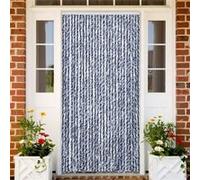 Moustiquaire bleu et blanc 118x220 cm chenille