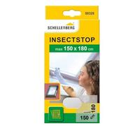 Moustiquaire de fenêtre de toit Schellenberg 50328 avec fermeture éclair, découpable à la dimension souhaitée grâce à son ruban adhésif et son cutter, 150 x 180 cm, blanche