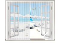 Moustiquaire De Fenêtre Magnétique, Moustiquaire De Moustiquaire Moustiquaire, Se Ferme Automatiquement, pour Toutes Sortes De Fenêtre-Blanc-a||, White-b, 80x88inch(205x225cm)