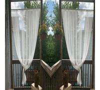 Moustiquaire de jardin de Patio,écran de porche réglable,rideau extérieur léger pour Patio,Gazebo,cabane de piscine,filet anti-insectes - Type 2 Panel White-160x305cm