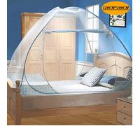 Moustiquaire de Lit Pliable, Portable de voyage Moustiquaire, Double Porte Camping Mosquito Rideau, 120 * 200cm, Bleue