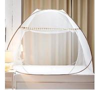 Moustiquaire de Lit Pliable,Portable de Voyage Moustiquaire, Double Porte Camping Mosquito Rideau, 150 * 200cm Moustiquaire