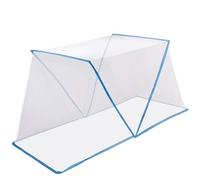 Moustiquaire de Lit Pop-Up, Tente Anti-Moustiques Pliable, Installation Rapide 3 Secondes sans Perçage, Maille Alvéolée Ultra-Fine pour Intérieur, Dortoir et Camping (Bleu/Rose)(Blue,200x160cm)