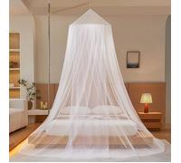 Moustiquaire de lit pour lit simple/double ciel de lit suspendu au plafond idéale pour les voyages et la maison.
