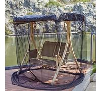 Moustiquaire de Patio, Maille en Polyester avec Ouverture à Fermeture éclair, hamac de Jardin, moustiquaire, Tente de lit pour Patio, Porche, arrière-Cour (125 x 205 x 205 cm)