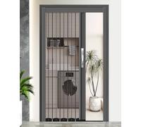 Moustiquaire de porte coulissante verrouillable, sans perçage, solution gain de place, idéale pour la cuisine, la chambre à coucher, la buanderie, design élégant et durable