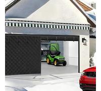 Moustiquaire de Porte de Garage pour L'hiver, Kit D'isolation de Porte de Garage, Rideau de Portes Coton, Couverture Écran Magnétique Occultation Coupe-Vent Imperméable(Black,270x210cm)