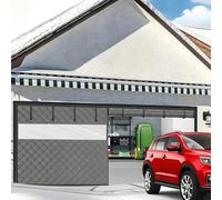 Moustiquaire de Porte de Garage pour L'hiver, Kit D'isolation de Porte de Garage, Rideau de Portes Coton, Couverture Écran Magnétique Occultation Coupe-Vent Imperméable(Grays,270x210cm)