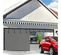 Moustiquaire de Porte de Garage pour L'hiver, Kit D'isolation de Porte de Garage, Rideau de Portes Coton, Couverture Écran Magnétique Occultation Coupe-Vent Imperméable(Gray,270x210cm)
