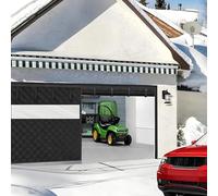 Moustiquaire de Porte de Garage pour L'hiver, Kit D'isolation de Porte de Garage, Rideau de Portes Coton, Couverture Écran Magnétique Occultation Coupe-Vent Imperméable(Blacks,270x210cm)